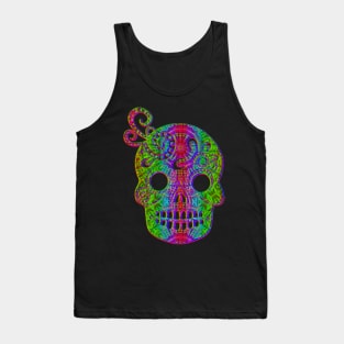 Rainbow candy skull Tank Top